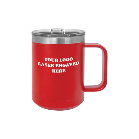 15oz Coffee Mug Insulated Stainless Tumbler Custom Logo Laser Engraved