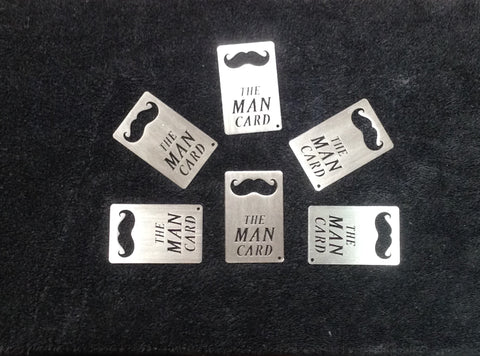 The Man Card bottle openers, credit card sized (6 PACK)