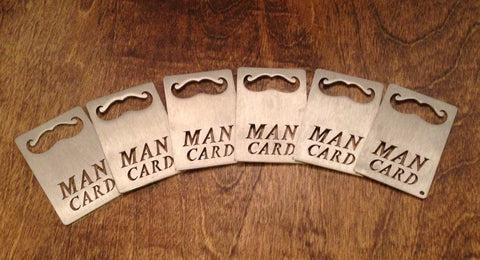 MAN CARD Wallet Sized Bottle Opener (6 PACK )